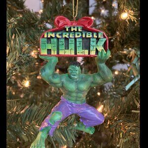 Incredible Hulk & Spiderman Christmas Ornaments